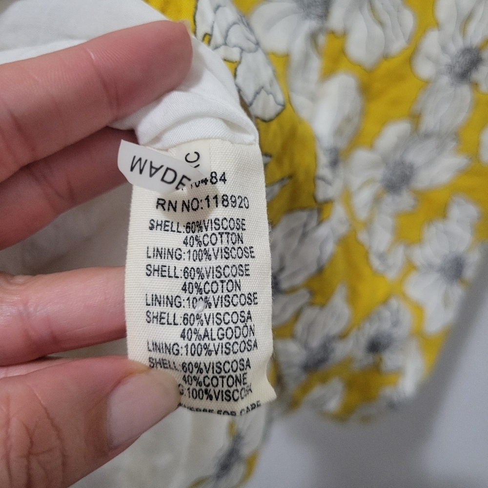 FRNCH Cotton Blend Wrap Top Size Medium - Picture 6 of 6